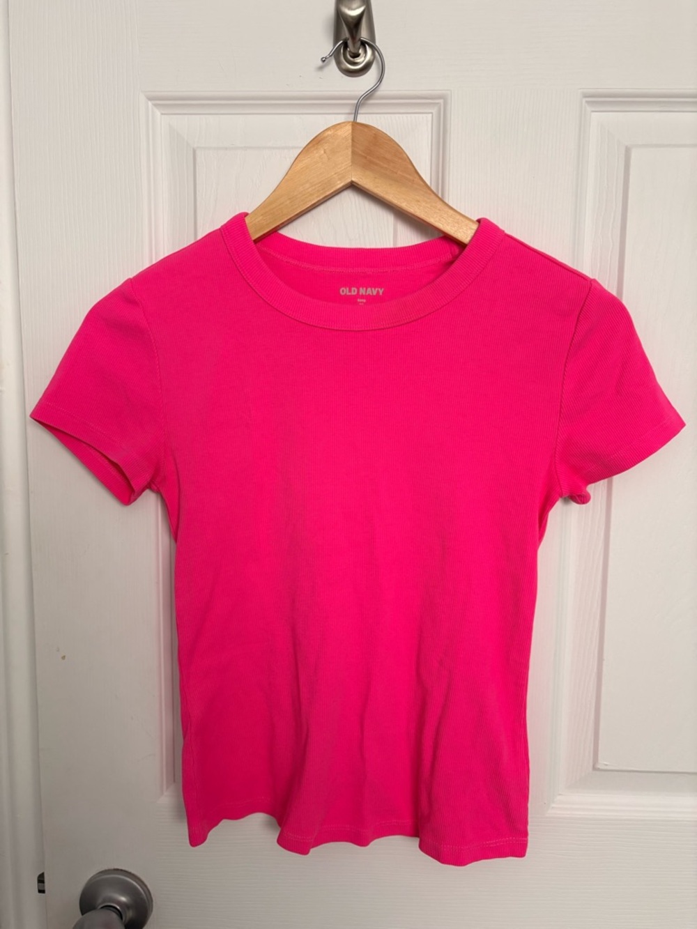 Old Navy Girls Hot Pink Short Sleeve Crewneck Tee